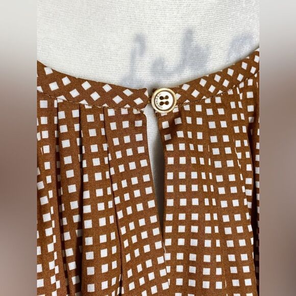 WEEKEND MAX MARA Lola Plaid Peasant Dress size 10 - Picture 11 of 12